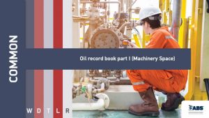 Oil record book - Part I (Machinery Space)