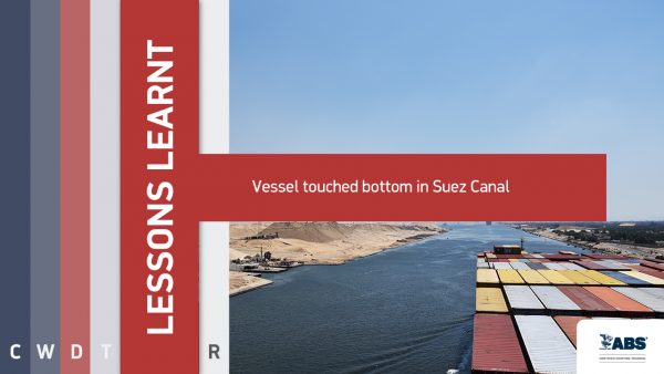 lessons learnt vessel touched bottom in Suez Canal